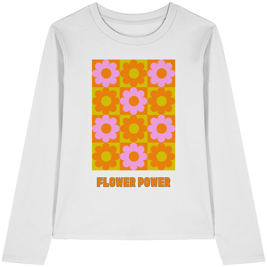 FLOWER POWER - Womens Organic Longsleeve T-Shirt